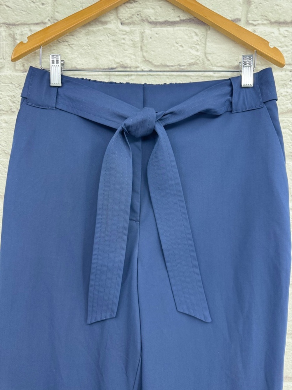 The Limited Tie Waist Jogger Pants Size 10 Blue Workwear Minimalist Chic Career - Picture 2 of 13